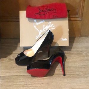 Brand new Christian Louboutin Black Peep Toe Pumps